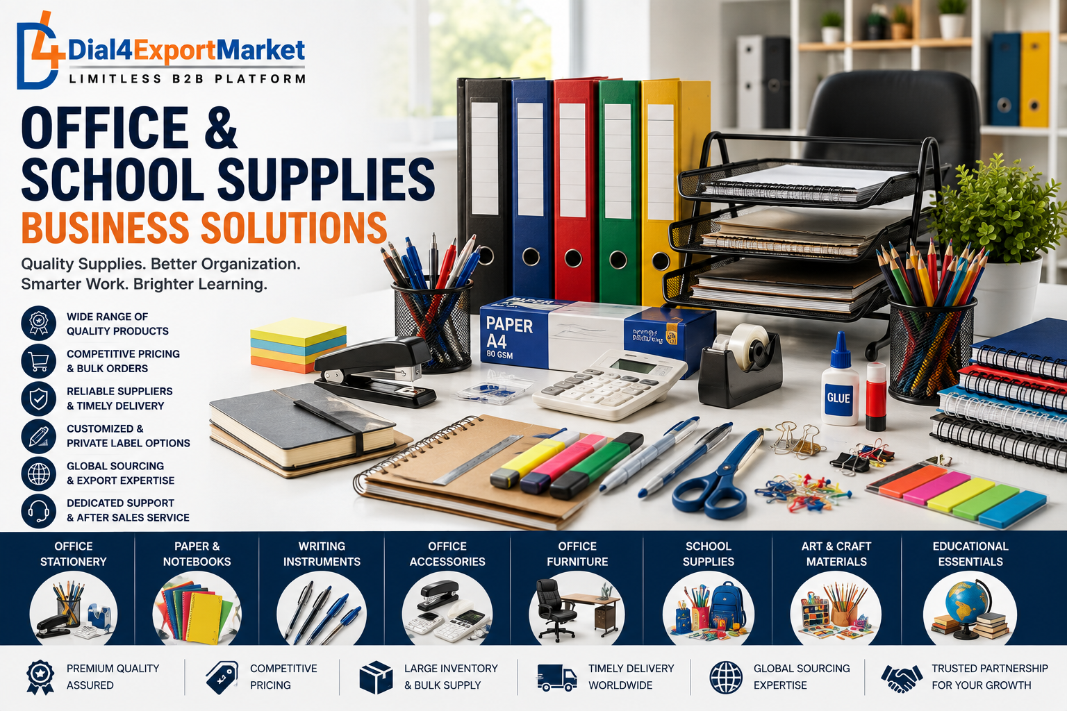 Office & School Supplies Business Solutions - create image for my blog posting related to this